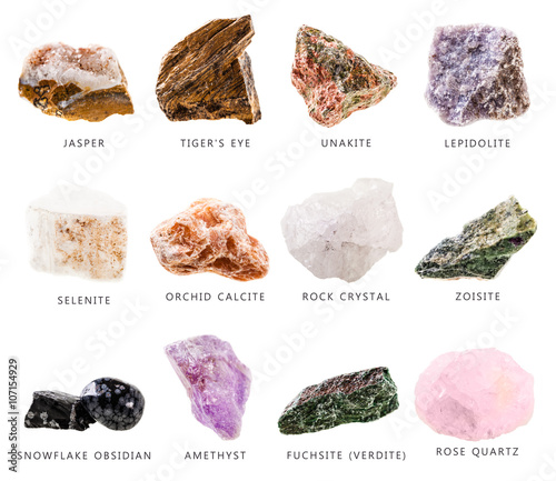 Fotografi Mineral stones collection