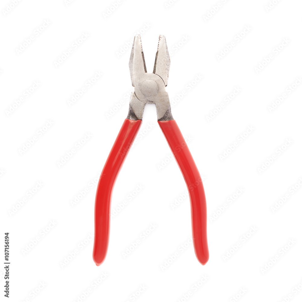 Pliers hand tool isolated over white background Pliers hand tool isolated over white background