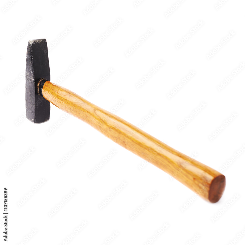 Big metal hammer over white isolated background Big metal hammer over white isolated background