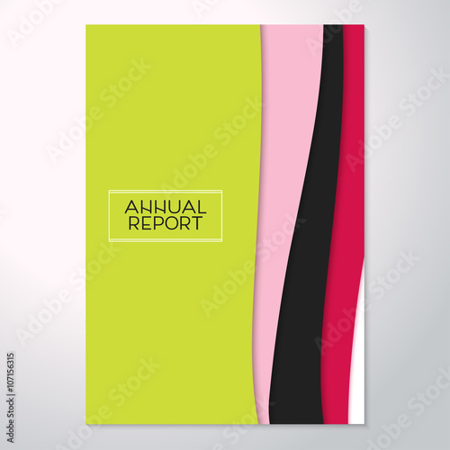 Modern abstract flyer, annual report. Trend material design