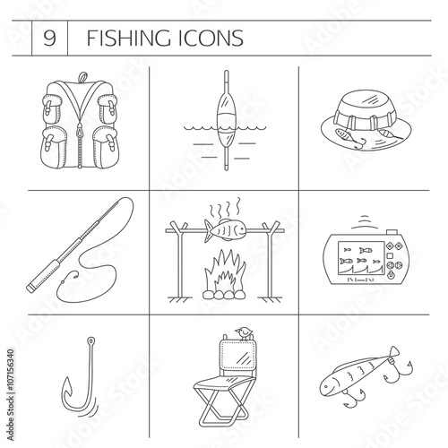Fishing Line icons.