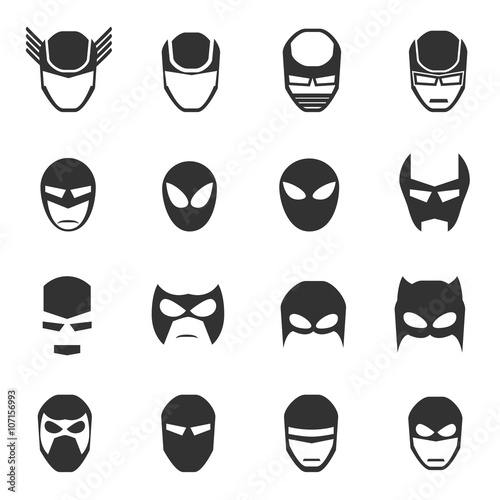 super hero mask icon vector illustration