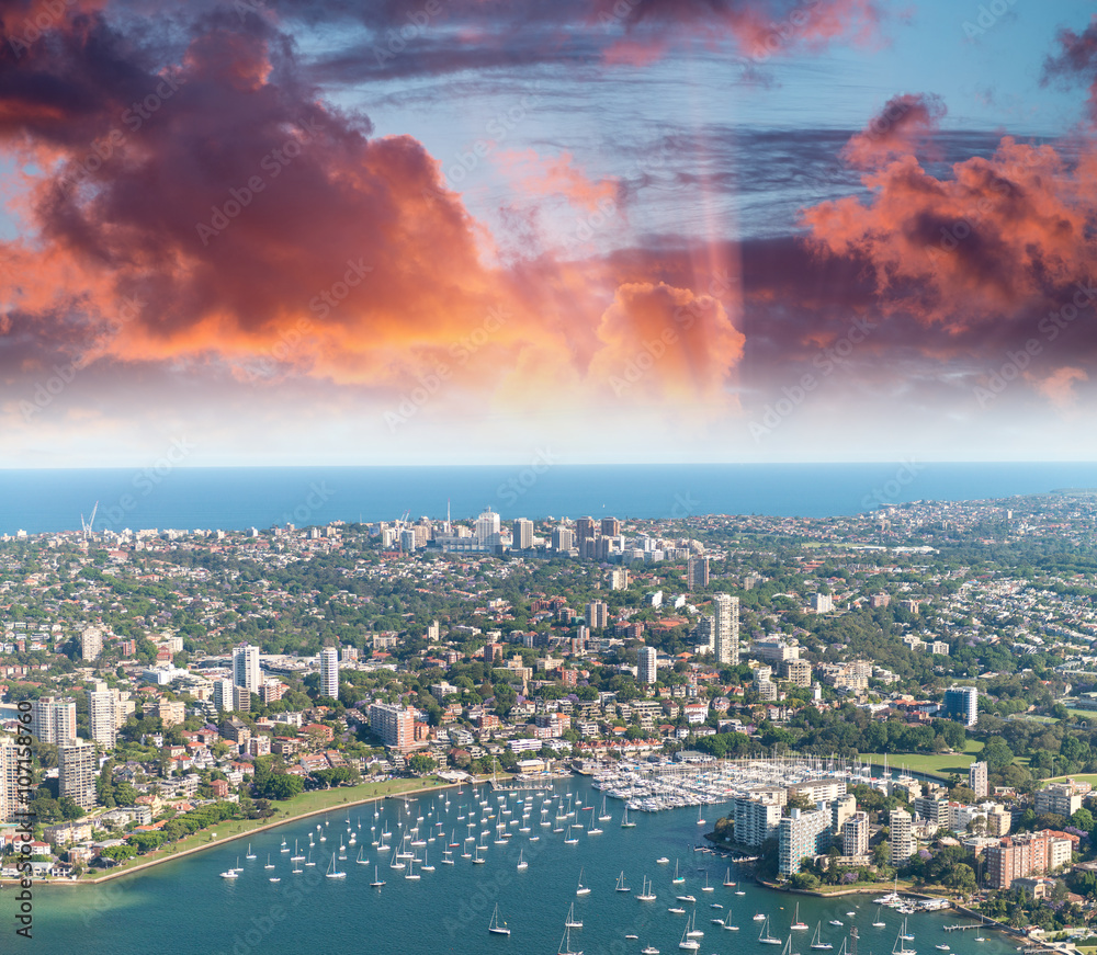 Lavender Bay aerial view, Sydney