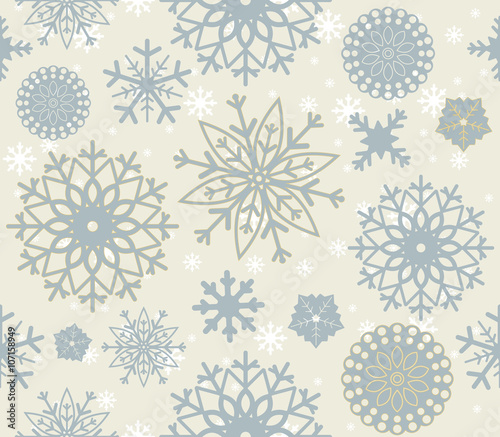 Seamless pattern with snowflakes