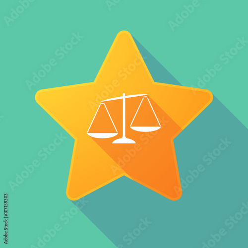 Long shadow star with  an unbalanced weight scale