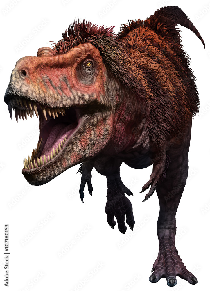 Fototapeta premium Tarbosaurus from the Cretaceous era 3D illustration