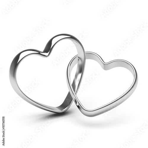 silver heart rings