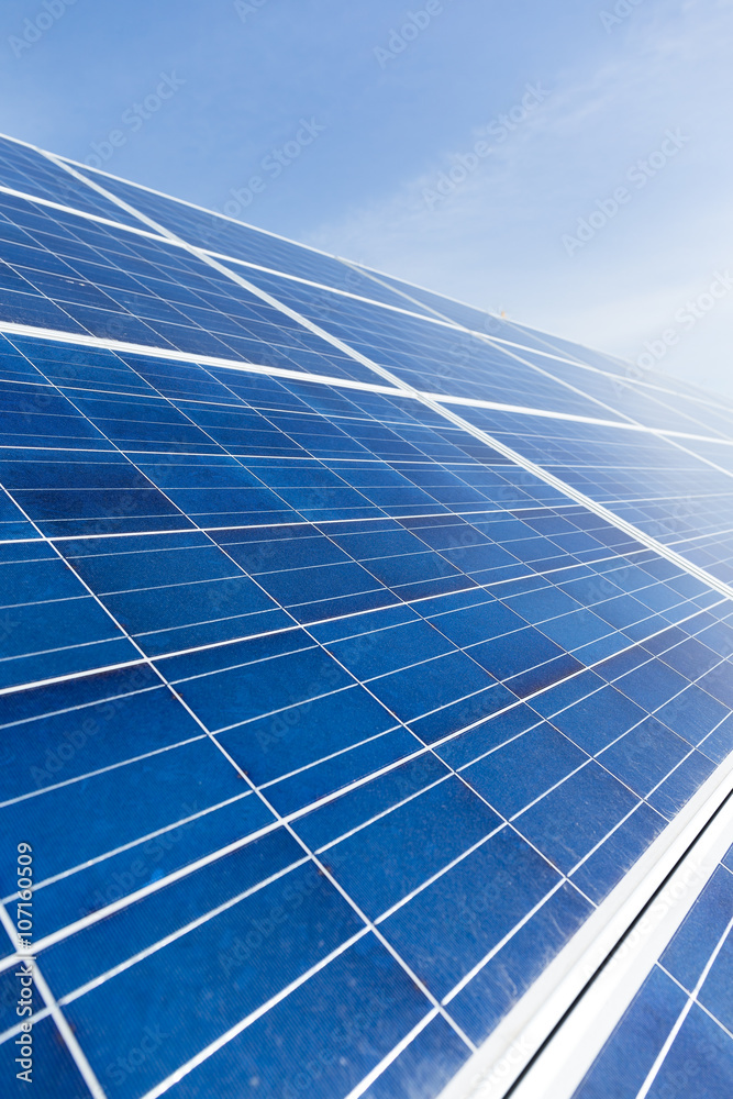 Solar panel texture with blue sky Solar panel texture with blue sky