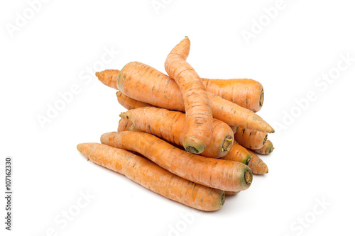 carrots on the white background
