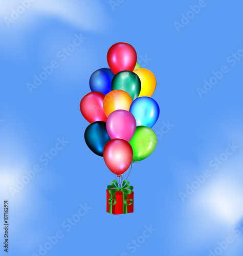 sky and balloons gift