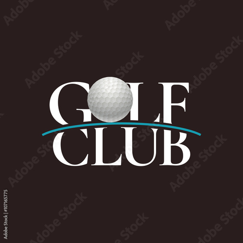 Golf club, golf course vector sign