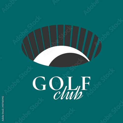 Golf club, golf course vector emblem