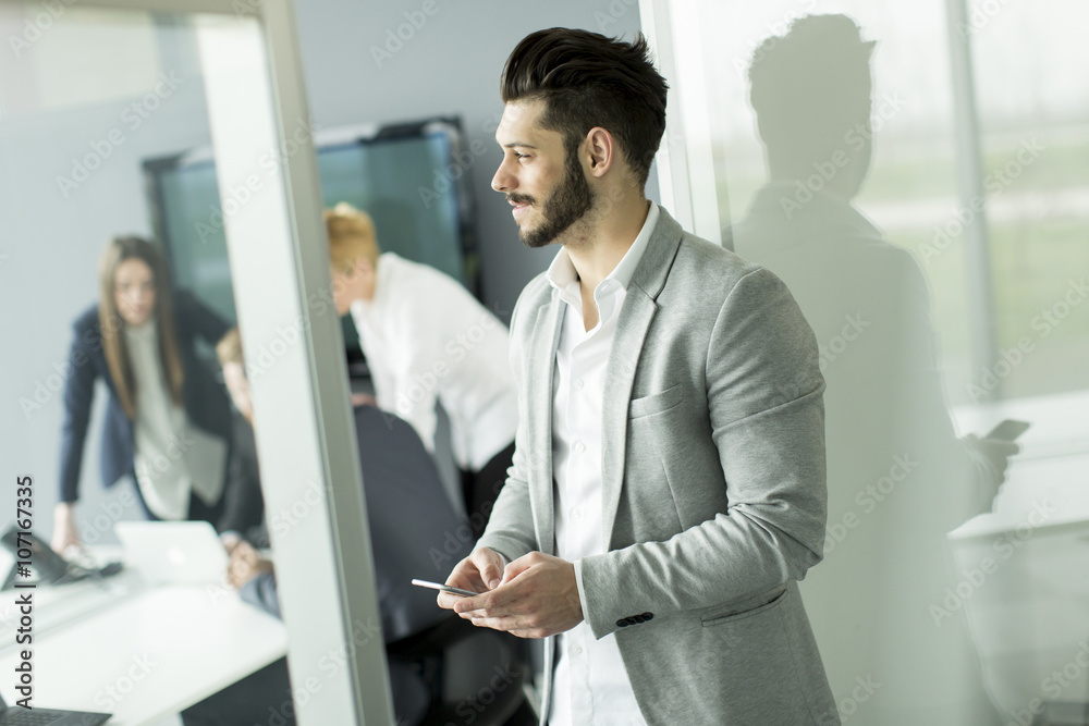 Fototapeta premium Businessman with a phone