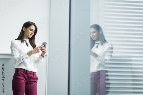Businesswoman with the phone