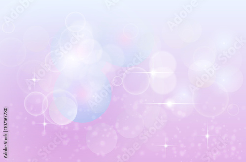 abstract blue and pink background with bokeh lights and stars
