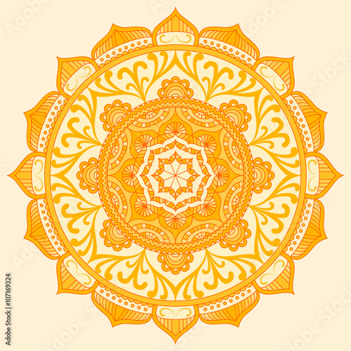 Mandala. Ethnic decorative elements. 