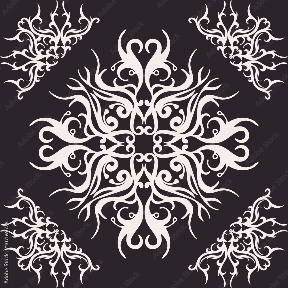 Abstract gothic pattern. Diamond-shaped design. Abstract gothic pattern. Diamond-shaped design.