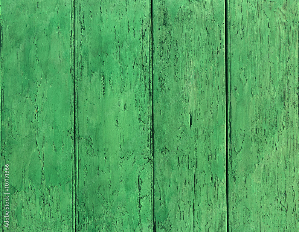 Green wooden background Green wooden background