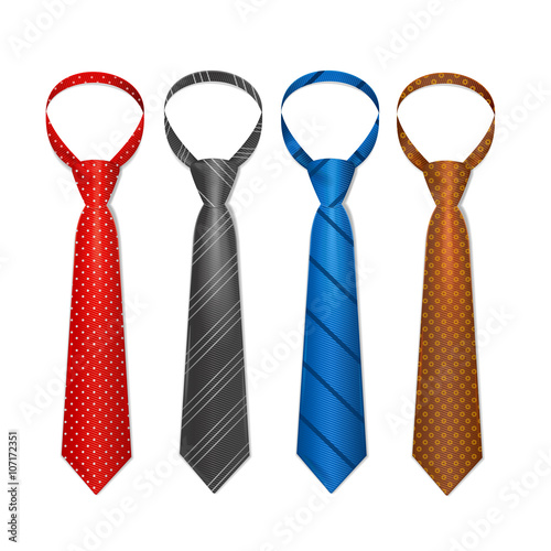 Tie Set. Vector
