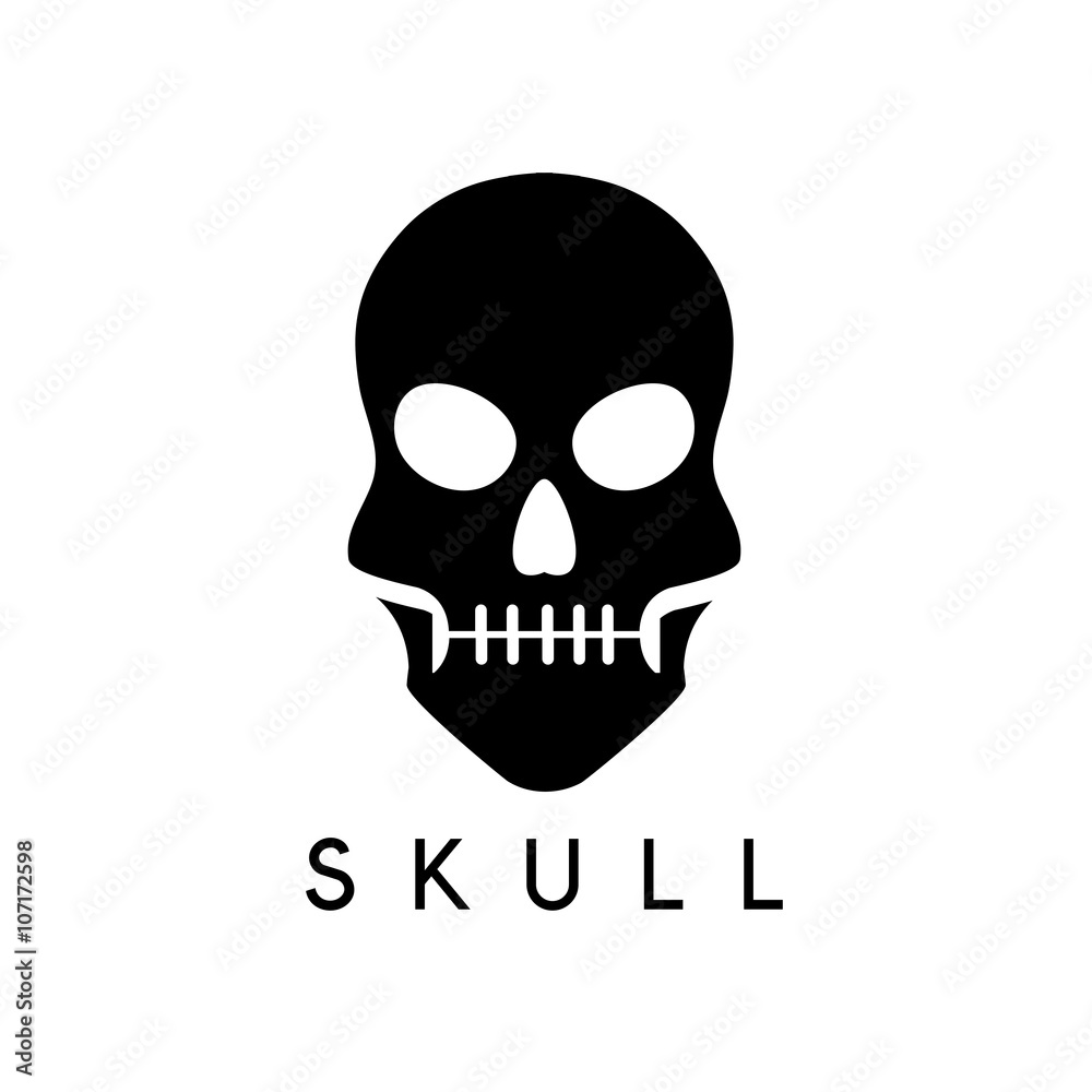 abstract icon vector design template of skull abstract icon vector design template of skull