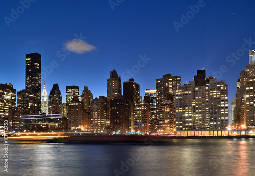 Manhattan skyline at night. © mshch