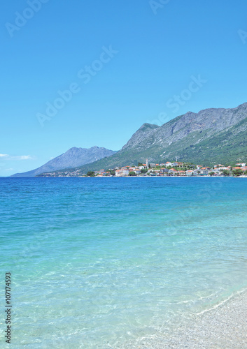 Urlaubs-und Badeort Gradac an der Makarska Riviera in Dalmatien,Adria,Kroatien