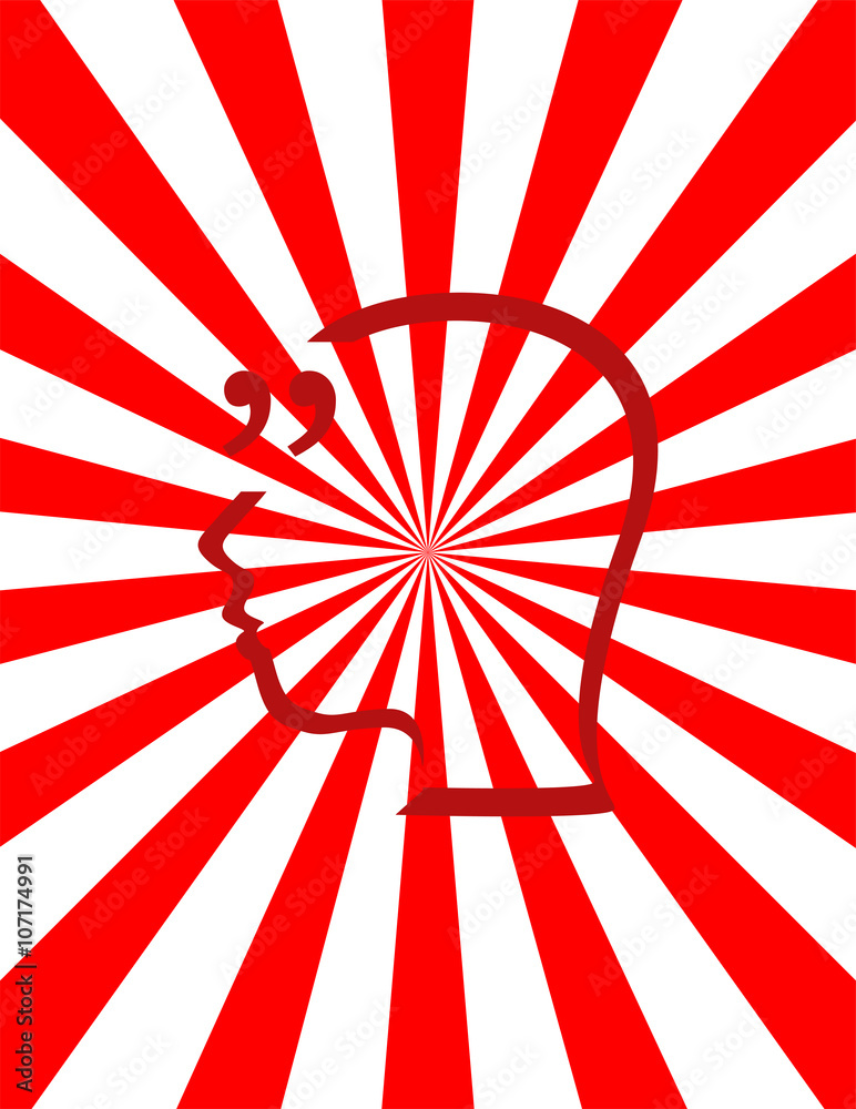 Fototapeta premium vector quotation marks with thin line speech bubble. concept of citation, info, testimonials, notice, textbox. isolated on white background. flat style trend modern logo design vector illustration