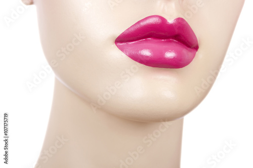 Pink mannequin's lips