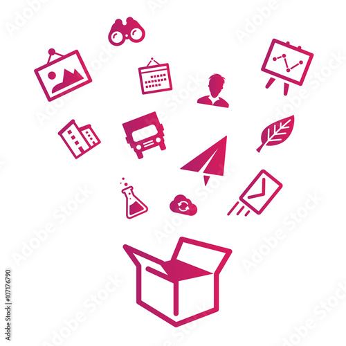 Icon box vector graphics