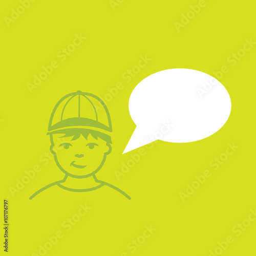 Say Hello, boy, speech bubble