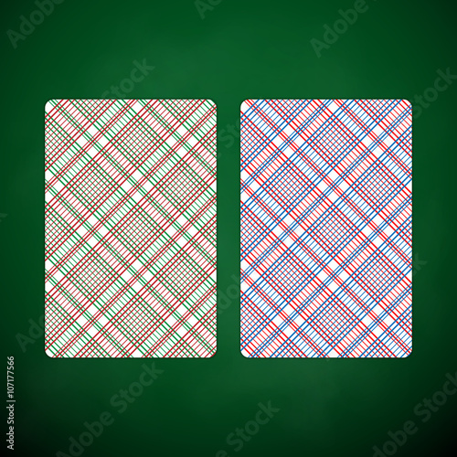 Shirt deck of playing cards on a green cloth