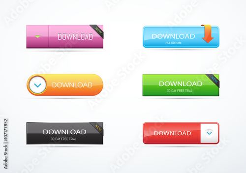 Set of download buttons