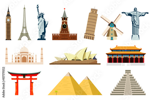World Landmarks. Vector 