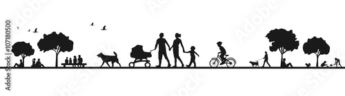 Familien im Park