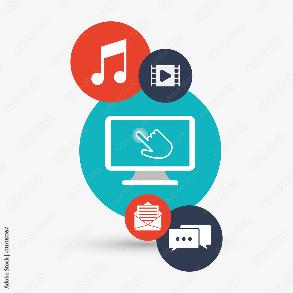 Computer icon design, vector illustration Computer icon design, vector illustration