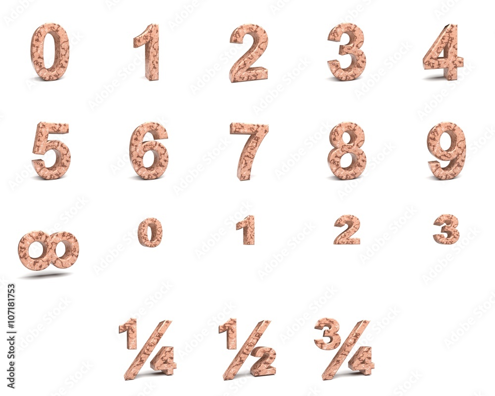 3d font on a white background 3d font on a white background