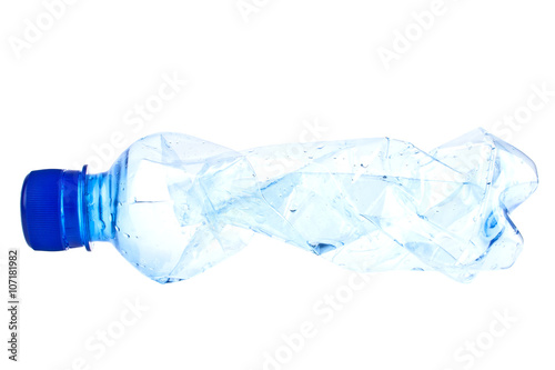 Used plastic bottle on a white background © domnitsky
