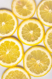 Close up of  fresh yellow lemon slices