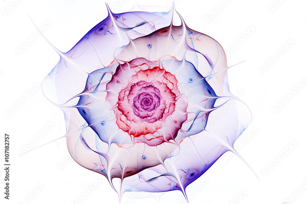 Fototapeta premium Gentle and soft abstract fractal flower