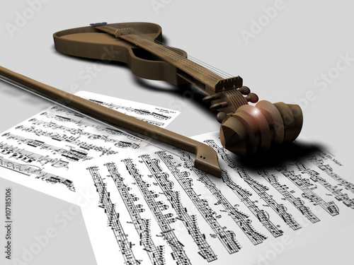 Schilderij op canvas Violino tekno