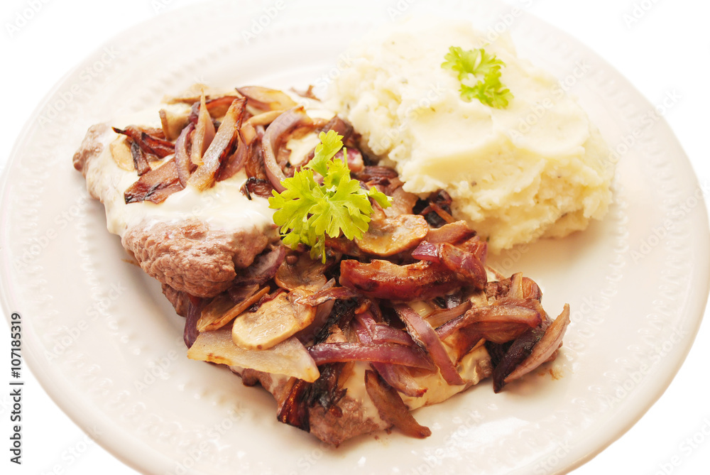 Meal of Cube Steaks & Mashed Potatoes Meal of Cube Steaks & Mashed Potatoes