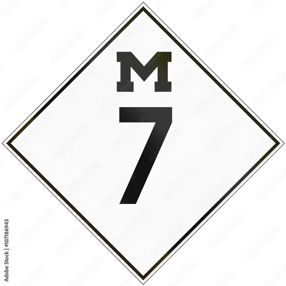 Historic Michigan Route shield from 1926 used in the United States Historic Michigan Route shield from 1926 used in the United States