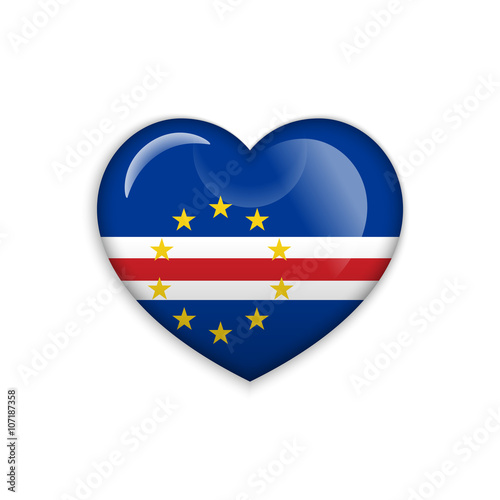 Free Download Love Cape Verde symbol. Heart flag icon. Vector illustration. - GFXLoad