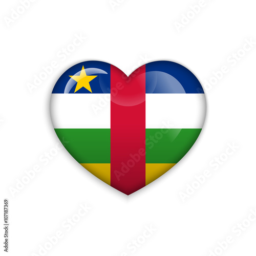 Free Download Love Central African Republic symbol. Heart flag icon. Vector illustration. - GFXLoad