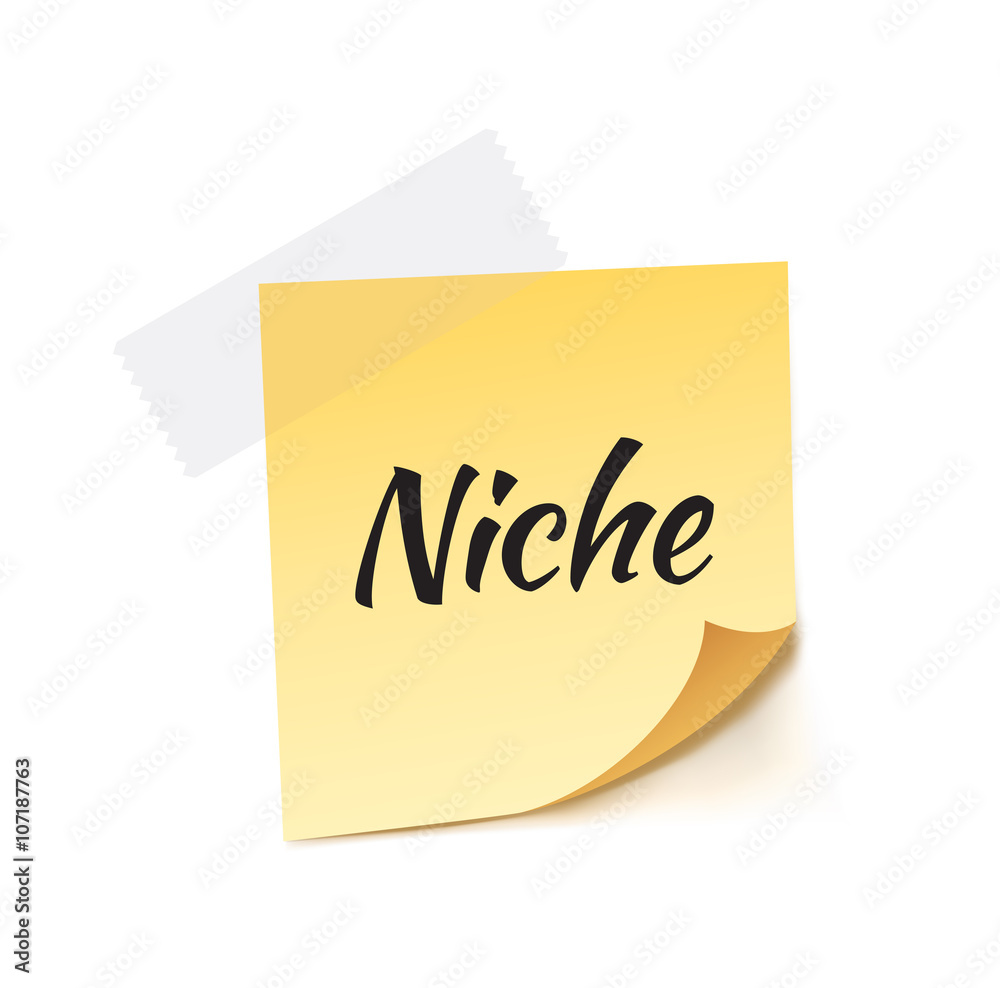 Niche Stick Note Vector Illustration Niche Stick Note Vector Illustration