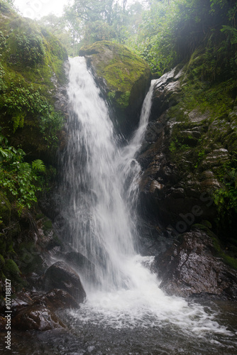 waterfall in ruwenzori mountains, uganda