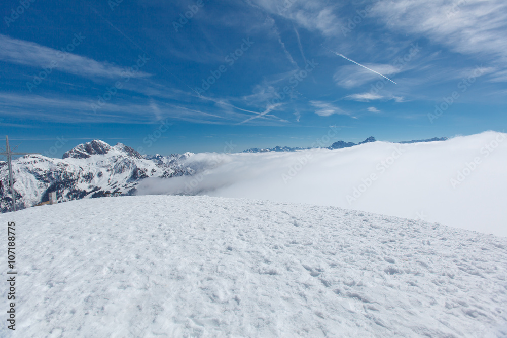 Inversion in the Austrian Alps.