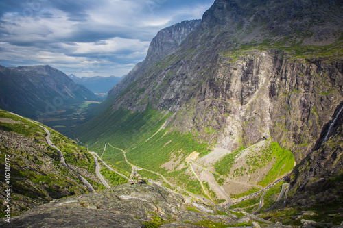 The view from the height of the trollstigen