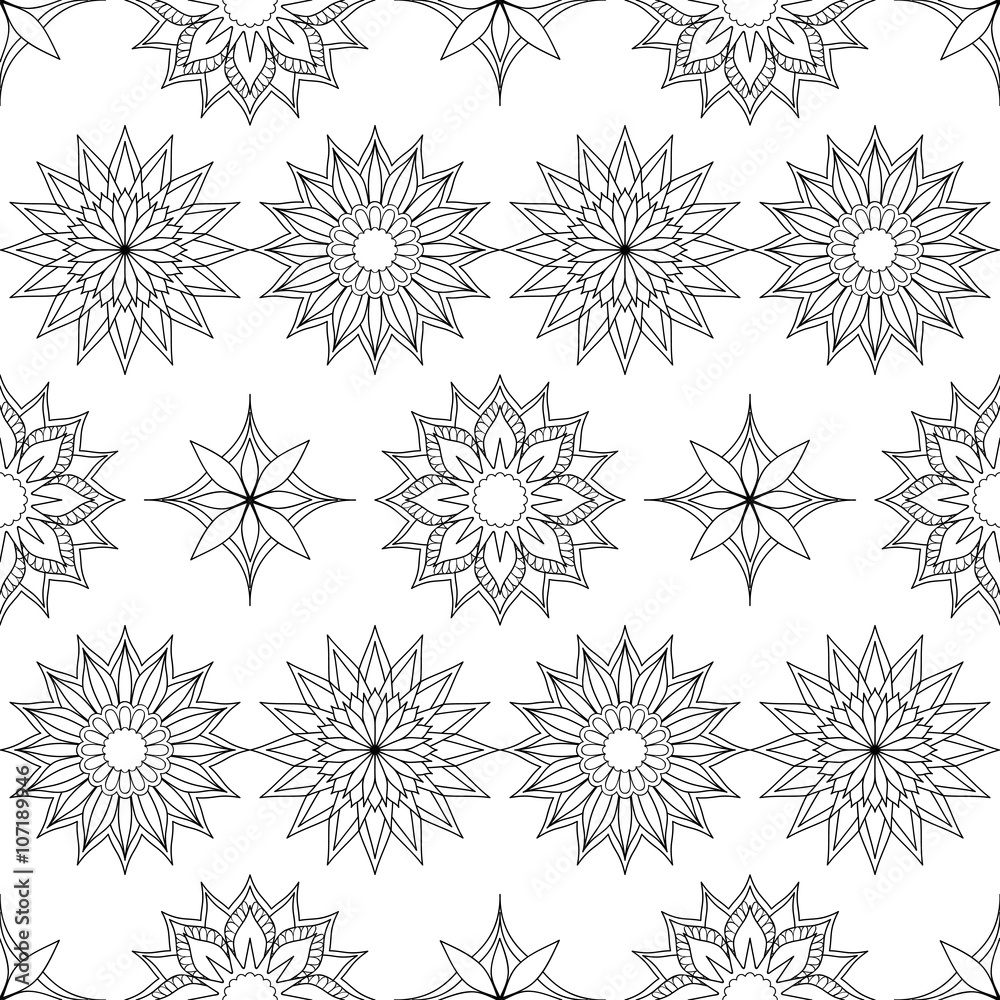 Obraz premium seamless pattern with mandalas