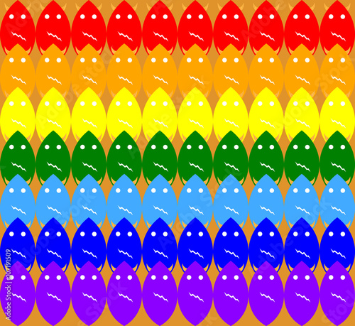 scary faces in the pattern